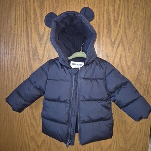 Old Navy Navy Puffer Jacket with Ears
